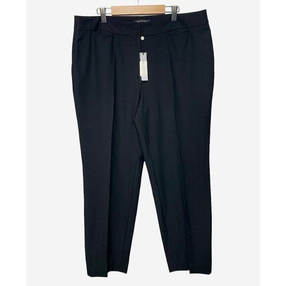 Talbots Heritage Pleated Slim Straight Dress Pant Womens Size 16P Black NWT $109 - Picture 1 of 9